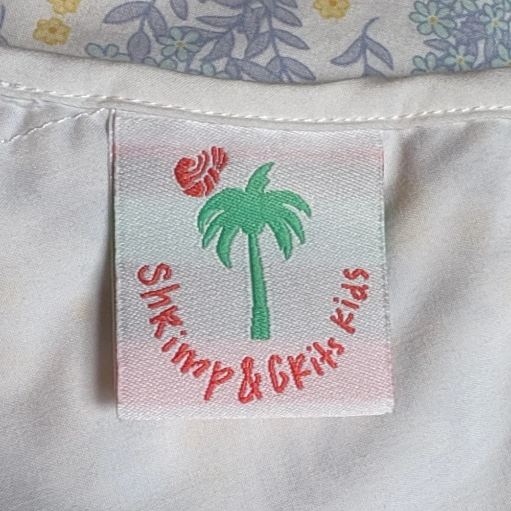 Shrimp and Grits Girls Ruffled Floral Sundress Spring Summer size 10